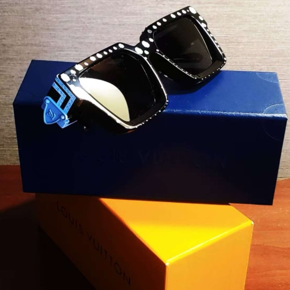 Yayoi Kusama1.1 Millionaire Sunglasses Black White Polka Dot Embossed Jacquard - Picture 6 of 11